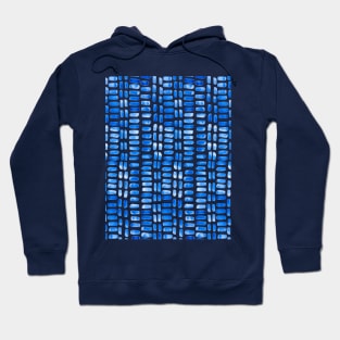 Abstract rectangles - blue Hoodie